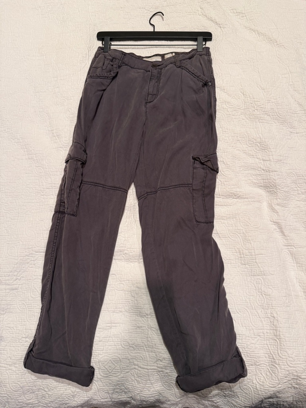 Anthropologie Women's Cargo Pants in Dark Gray